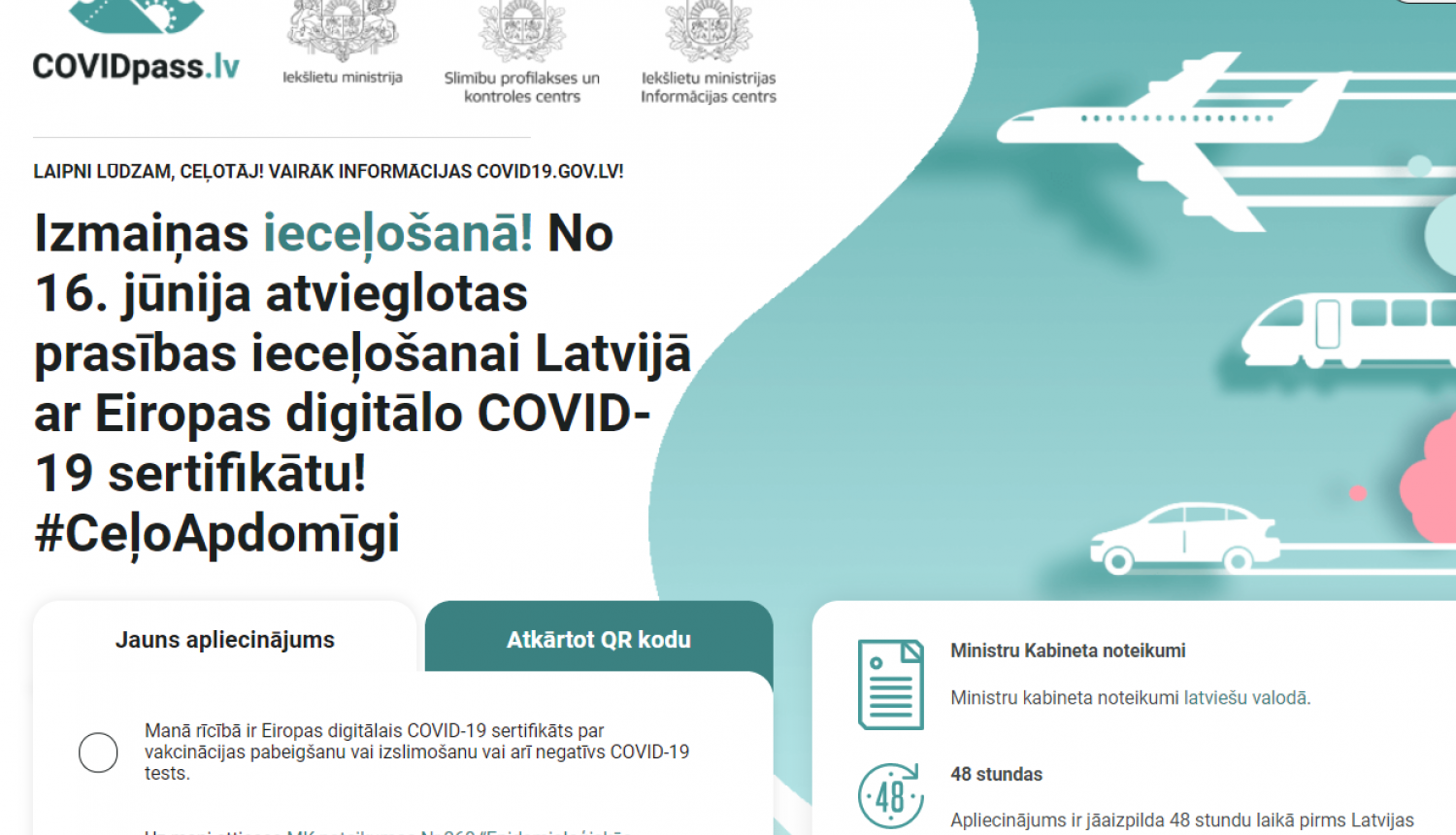 Iecelojot Latvija No Arvalstim Aizvien Jaaizpilda Covidpass Lv Iecelotaju Apliecinajuma Anketa Iekslietu Ministrijas Informacijas Centrs